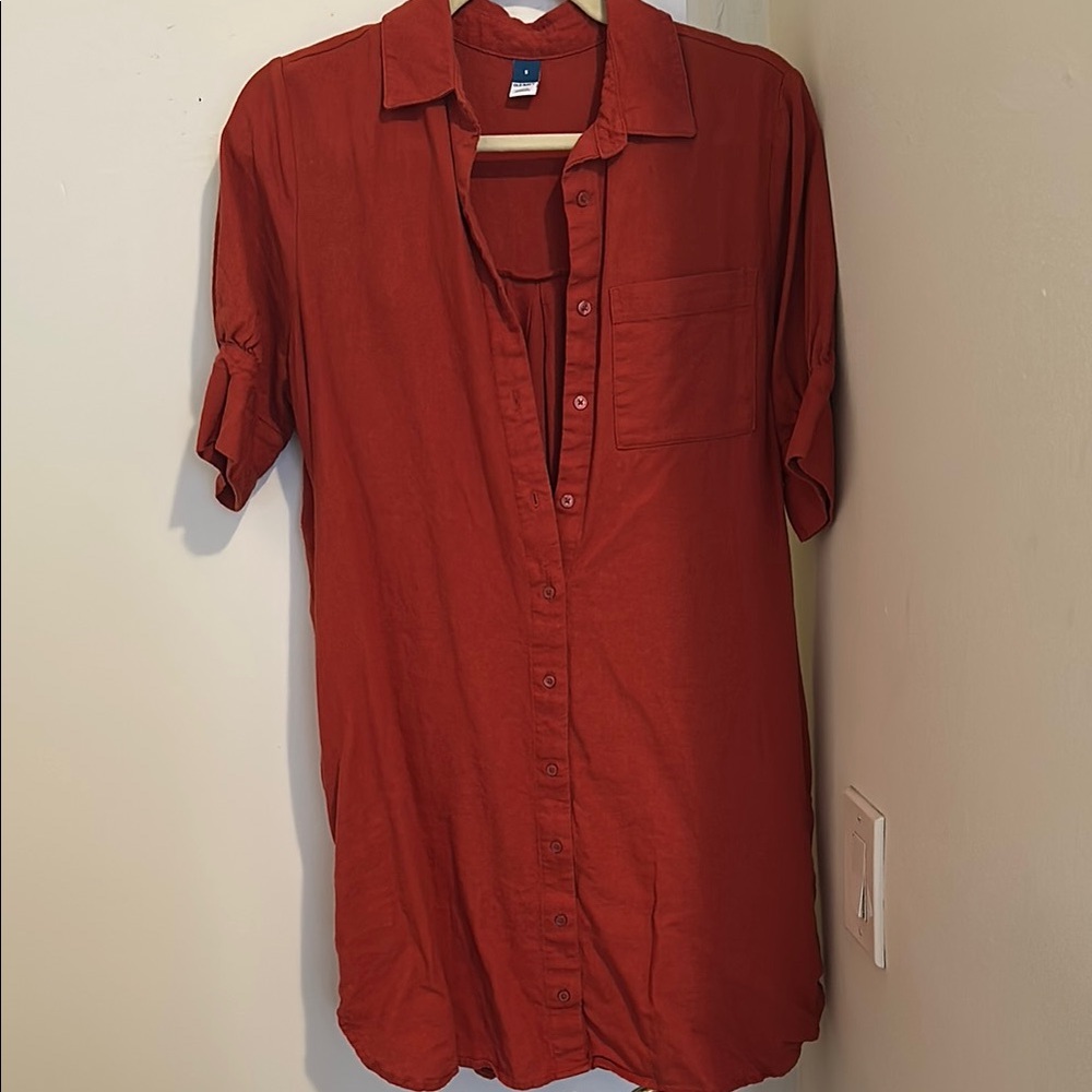 Old Navy Rust Shirt Dress